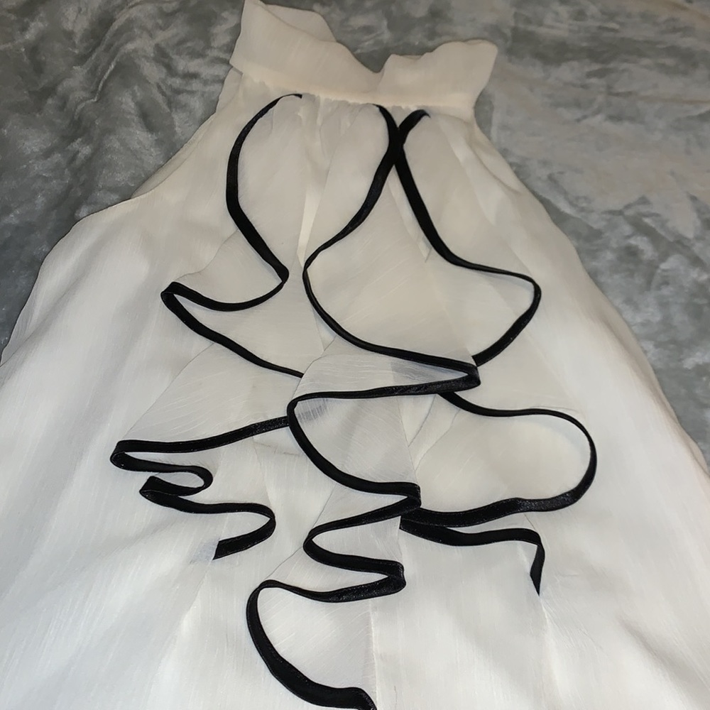 White Ruffle Halter Top - Picture 2 of 4